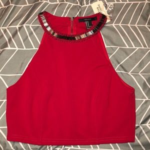Red Crop Top